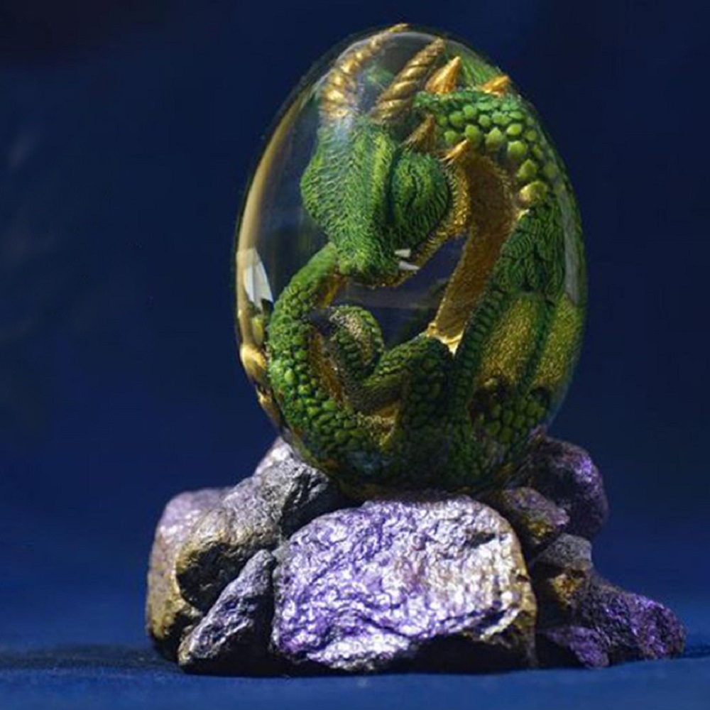 Art Craft Dinosaurs - Lav ejderha yumurta heykeli standı tabanı