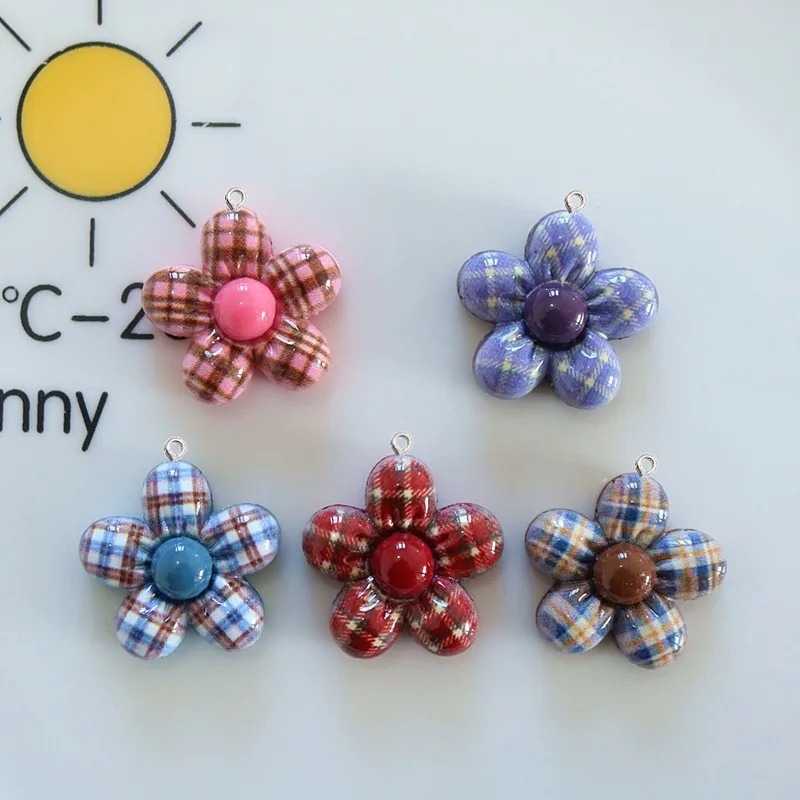 Art Craft Flower - 10 adet tatlı çiçek düzlemsel reçine