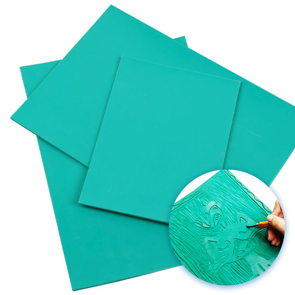 Lino Printing Block - Yumuşak Oyma Kauçuk Bloğu Kolay Gravürlenebilir