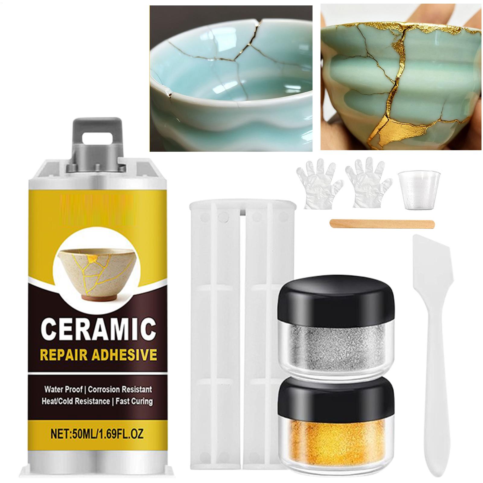 Art Craft Cup - Kintsugi tamir kiti altın seramik tutkal
