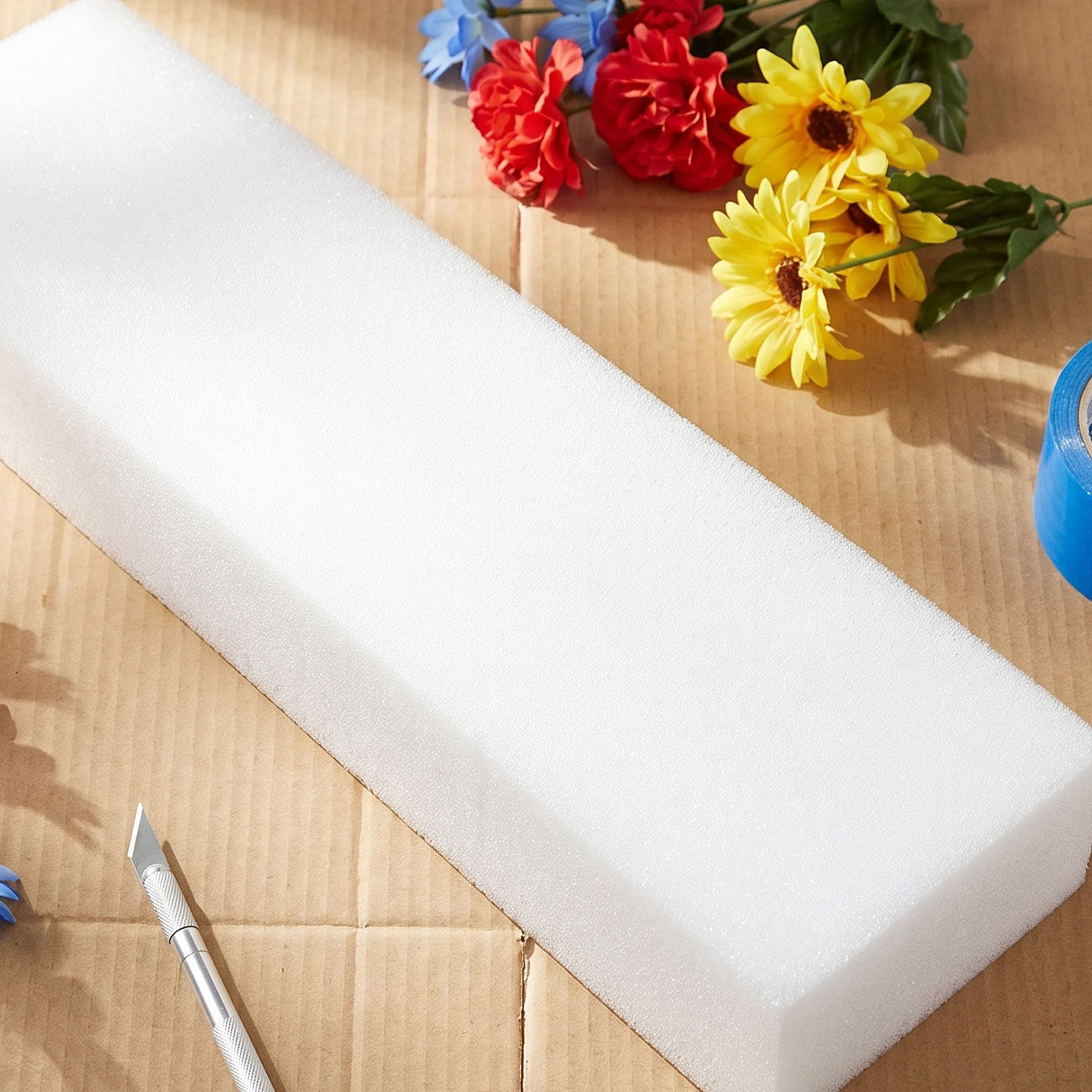 Art Craft Flower - 4 adet çiçek köpük blokları el