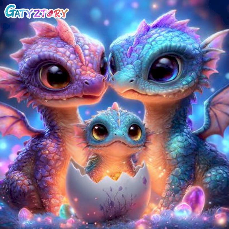 Art Craft Dinosaurs - GATYZTORY Elmas Boyama Kiti Yetişkinler Için