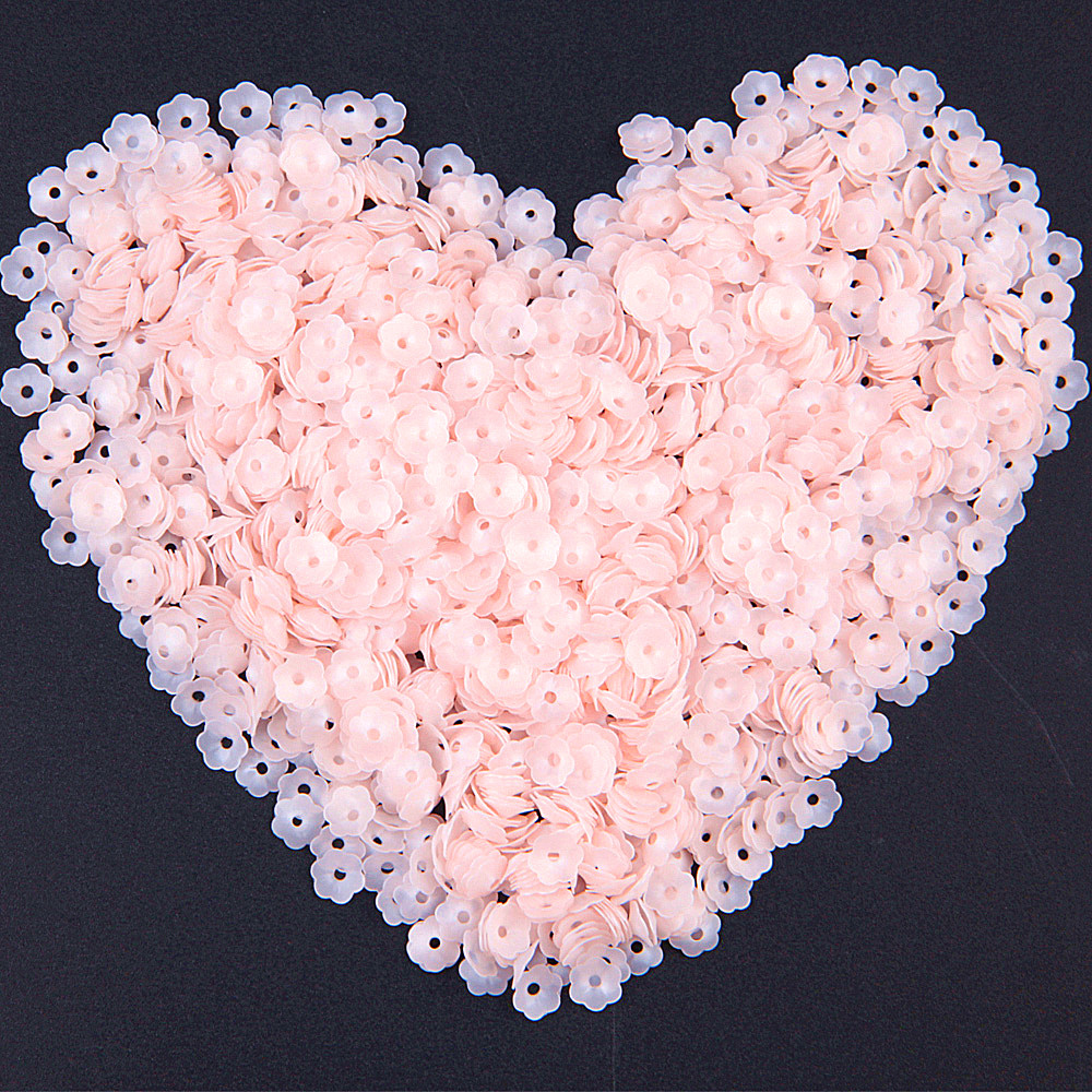 Art Craft Cup - Mat Pembe Çiçek Payetler 6mm Fincan