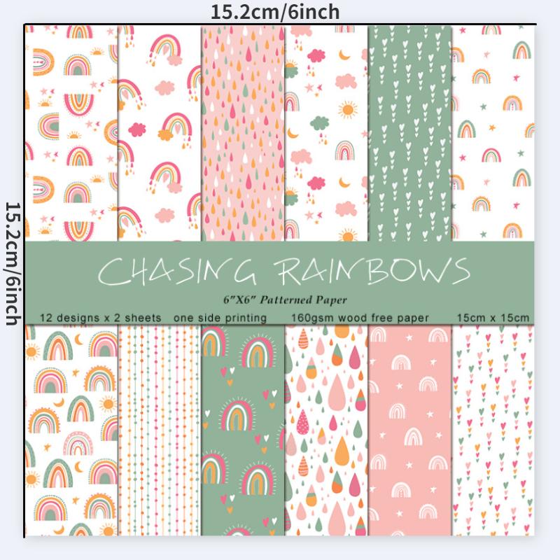 24 Yaprak/Set Gökkuşağı Kraft  - Art Craft Rainbow incelemesi ve fiyatı