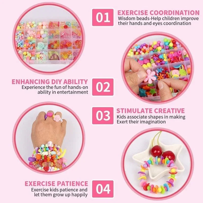 Kızlar DIY boncuk seti takı ya - Art Craft Rainbow incelemesi ve fiyatı